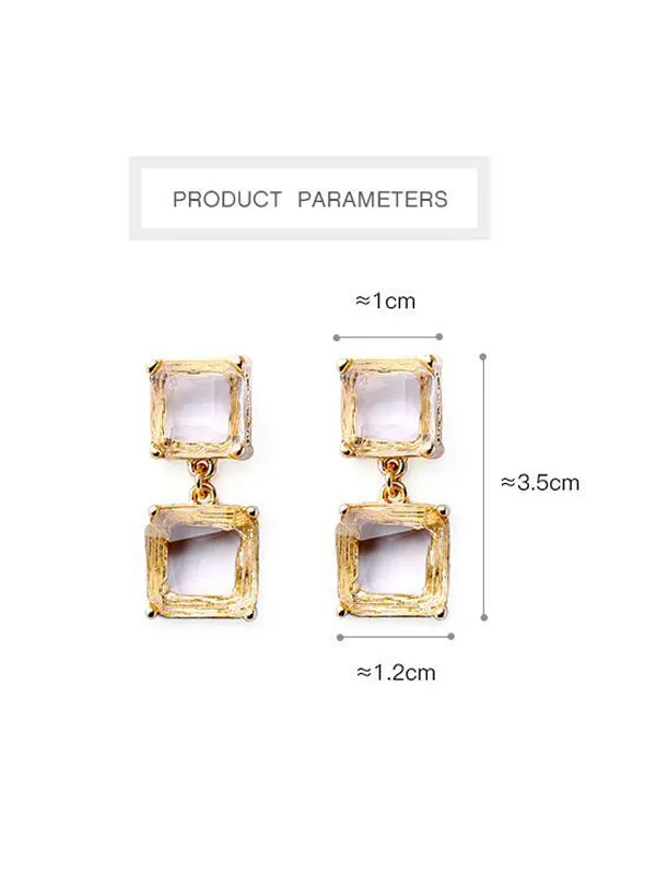 Crystal Geometric Earrings