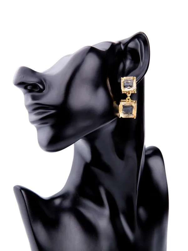 Crystal Geometric Earrings
