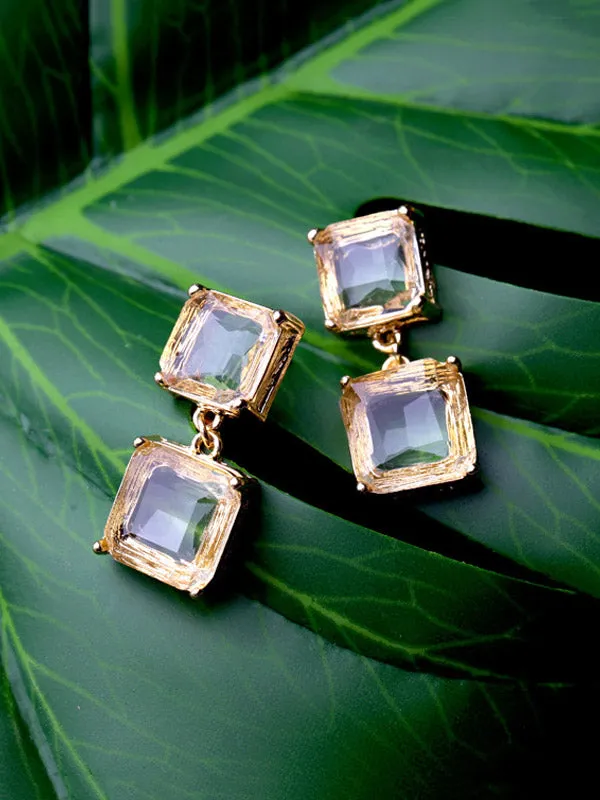 Crystal Geometric Earrings