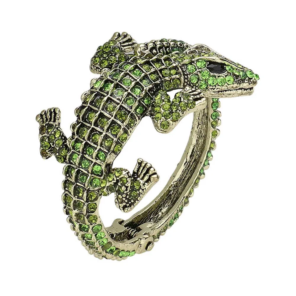 Crystal Rhinestone Crocodile/Alligator Embellished Bracelet