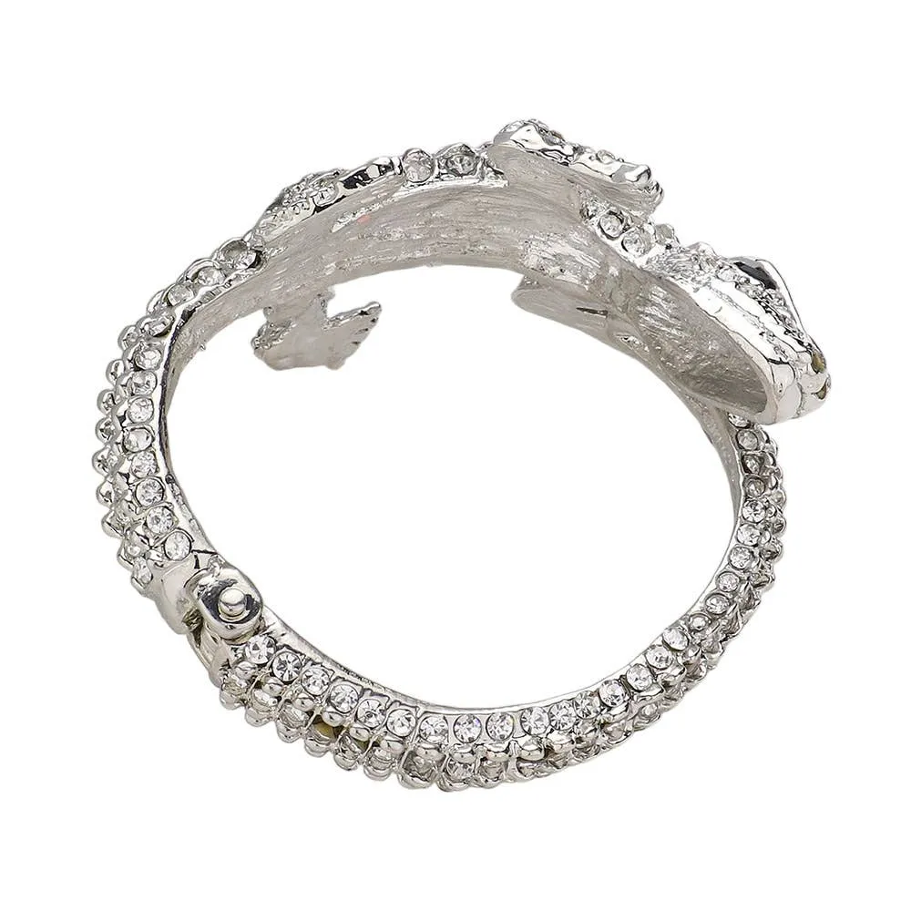 Crystal Rhinestone Crocodile/Alligator Embellished Bracelet