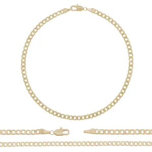 Cuban Link 14K Gold Filled Anklet Curb Chain 10'' Women Jewelry