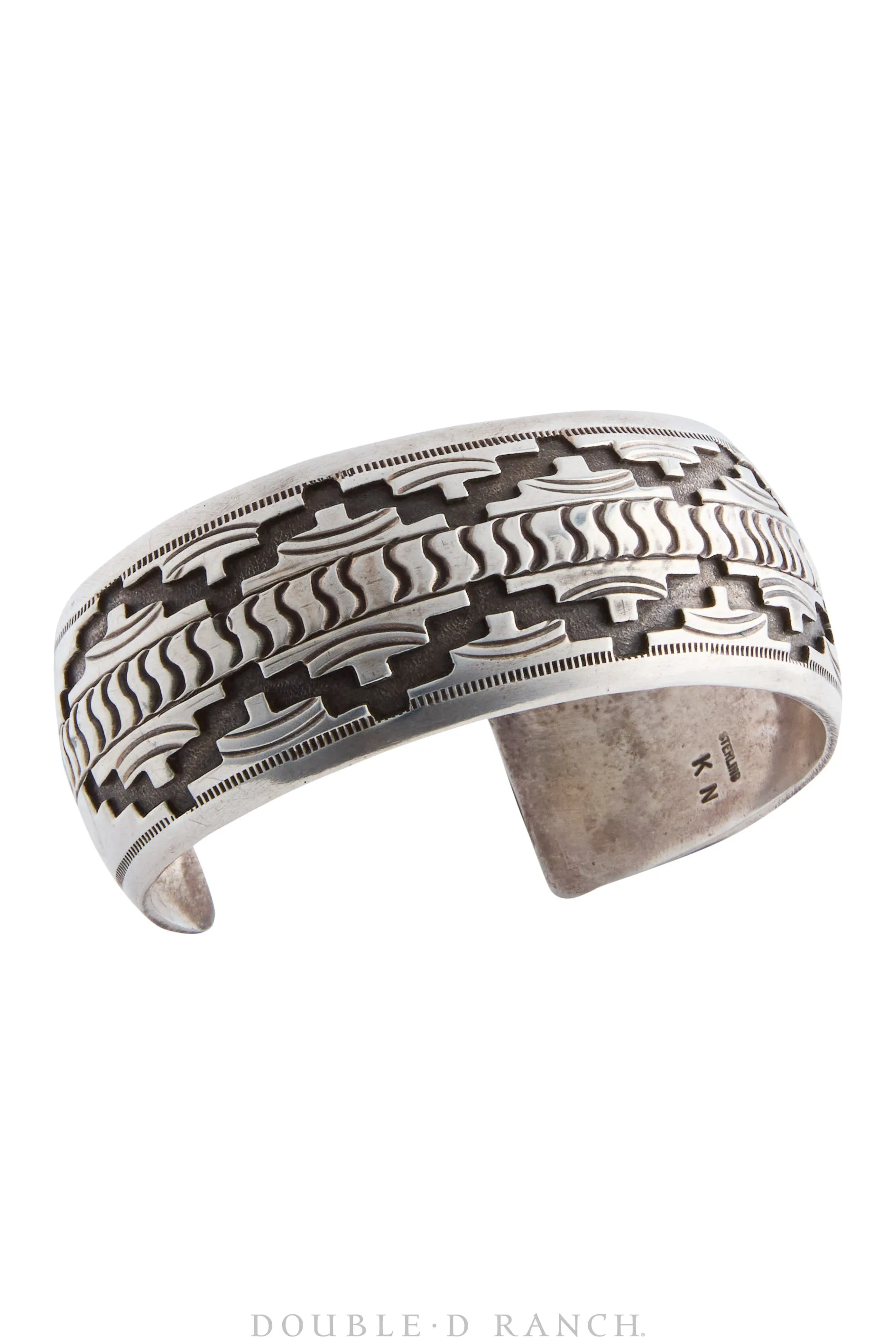 Cuff, Stampwork, Sterling Silver, Hallmark, Vintage, 3767