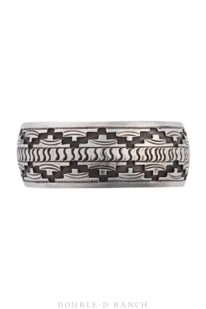 Cuff, Stampwork, Sterling Silver, Hallmark, Vintage, 3767