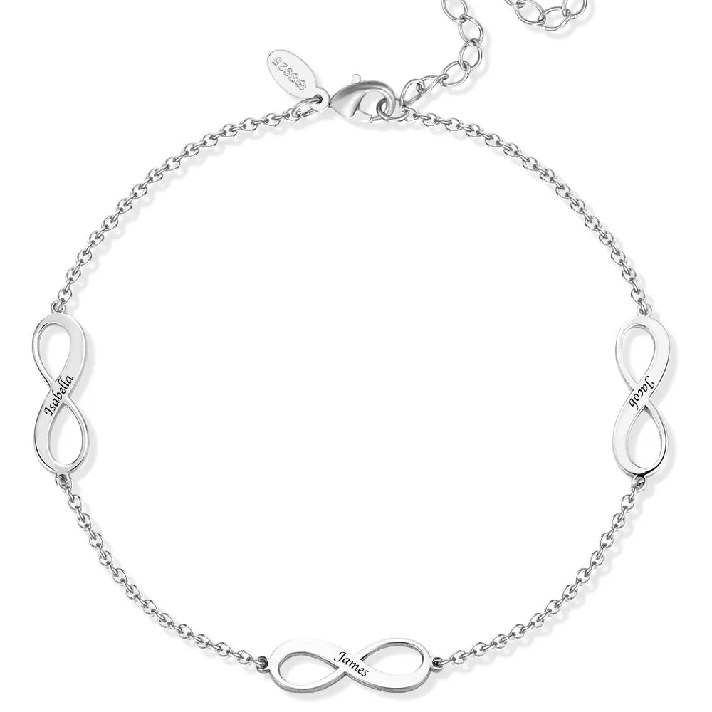 Custom Engraved Infinity Anklet
