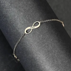 Custom Engraved Infinity Anklet