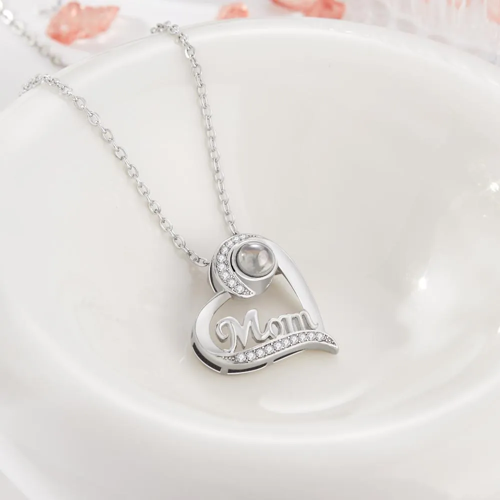 Custom Necklace Heart-shaped Gifts for Mum