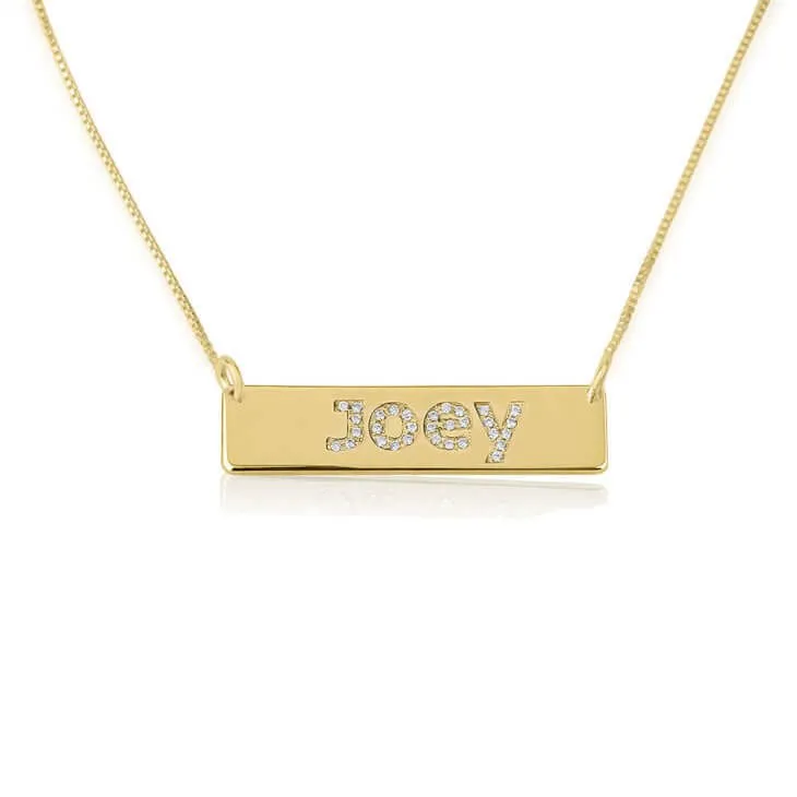 CZ Bar Necklace