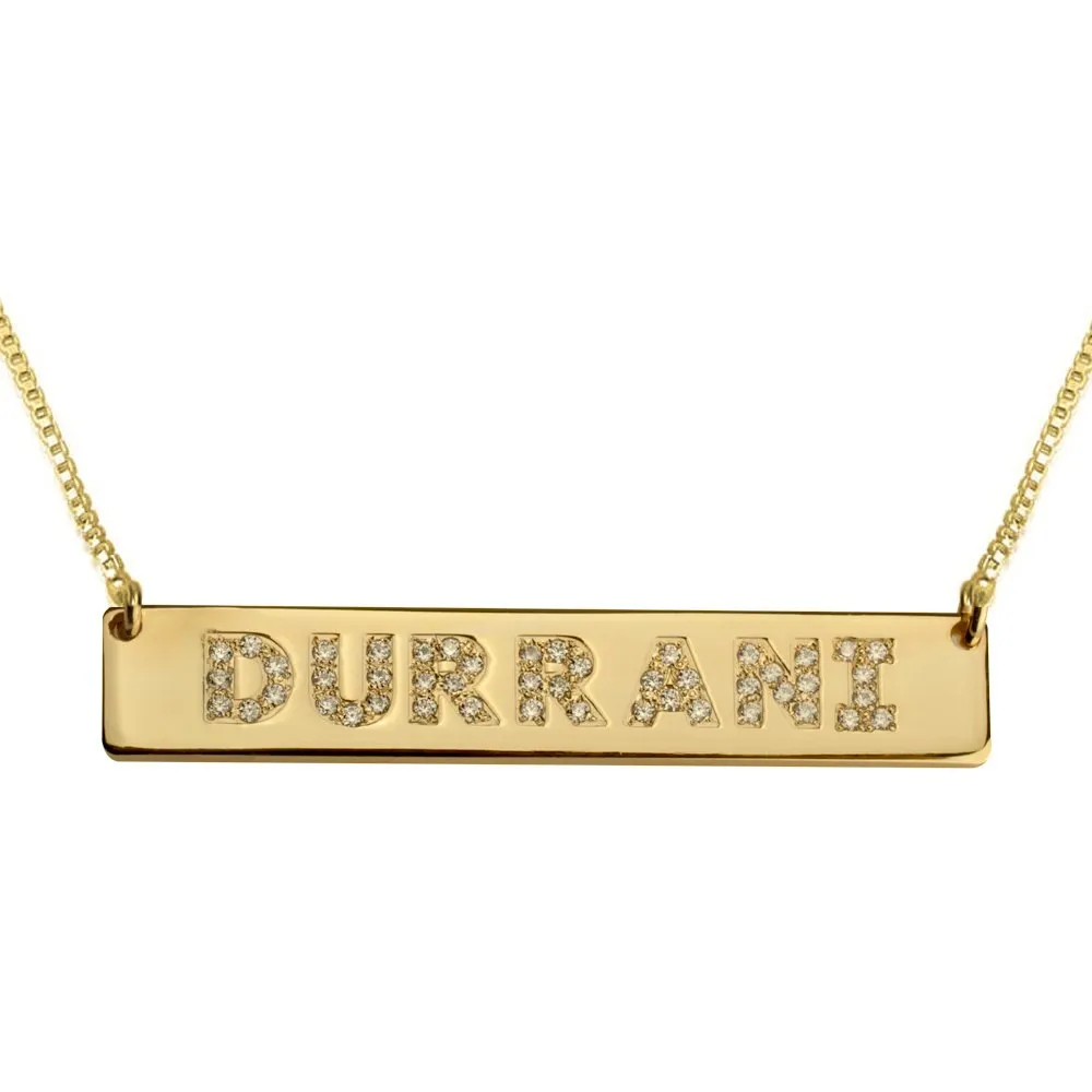CZ Bar Necklace