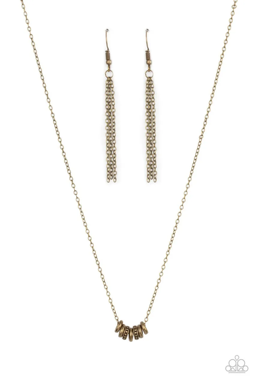 Dainty Dalliance Brass Paparazzi Necklace