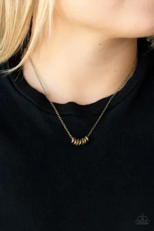 Dainty Dalliance Brass Paparazzi Necklace