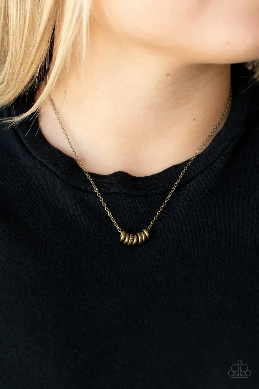 Dainty Dalliance Brass Paparazzi Necklace