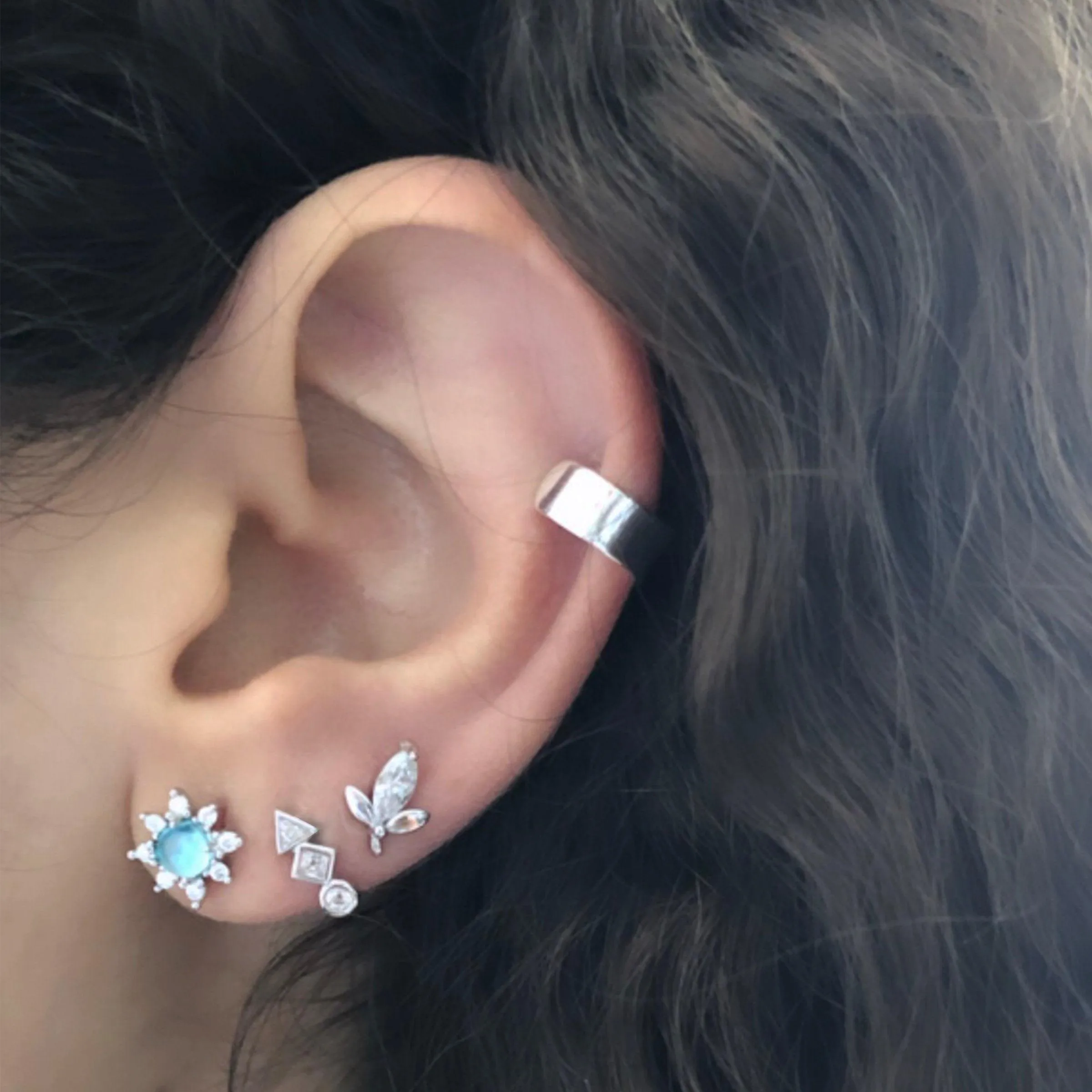 Dainty Stud Earrings | Geometric Shapes | 925 Sterling Silver