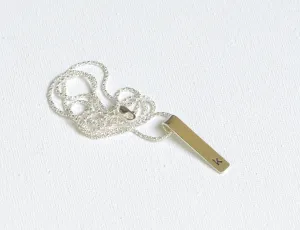 Dainty Tag personalized necklace in sterling silver