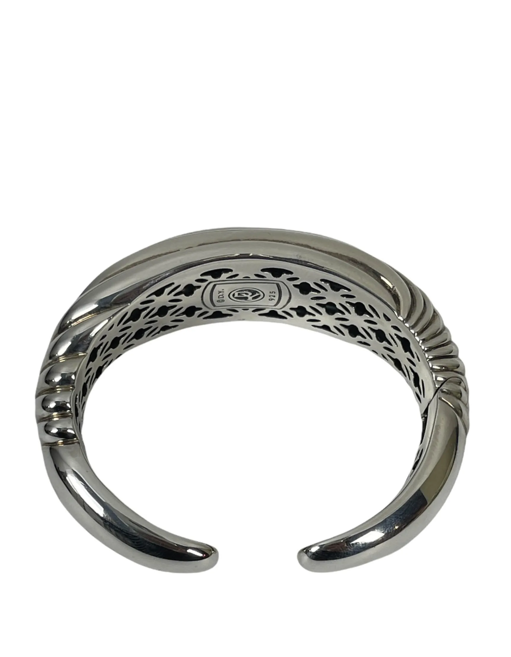 David Yurman Sterling Silver Sculpted Cable Hinge Bracelet