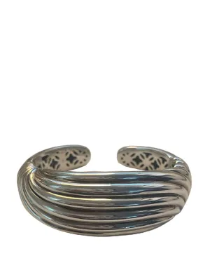 David Yurman Sterling Silver Sculpted Cable Hinge Bracelet