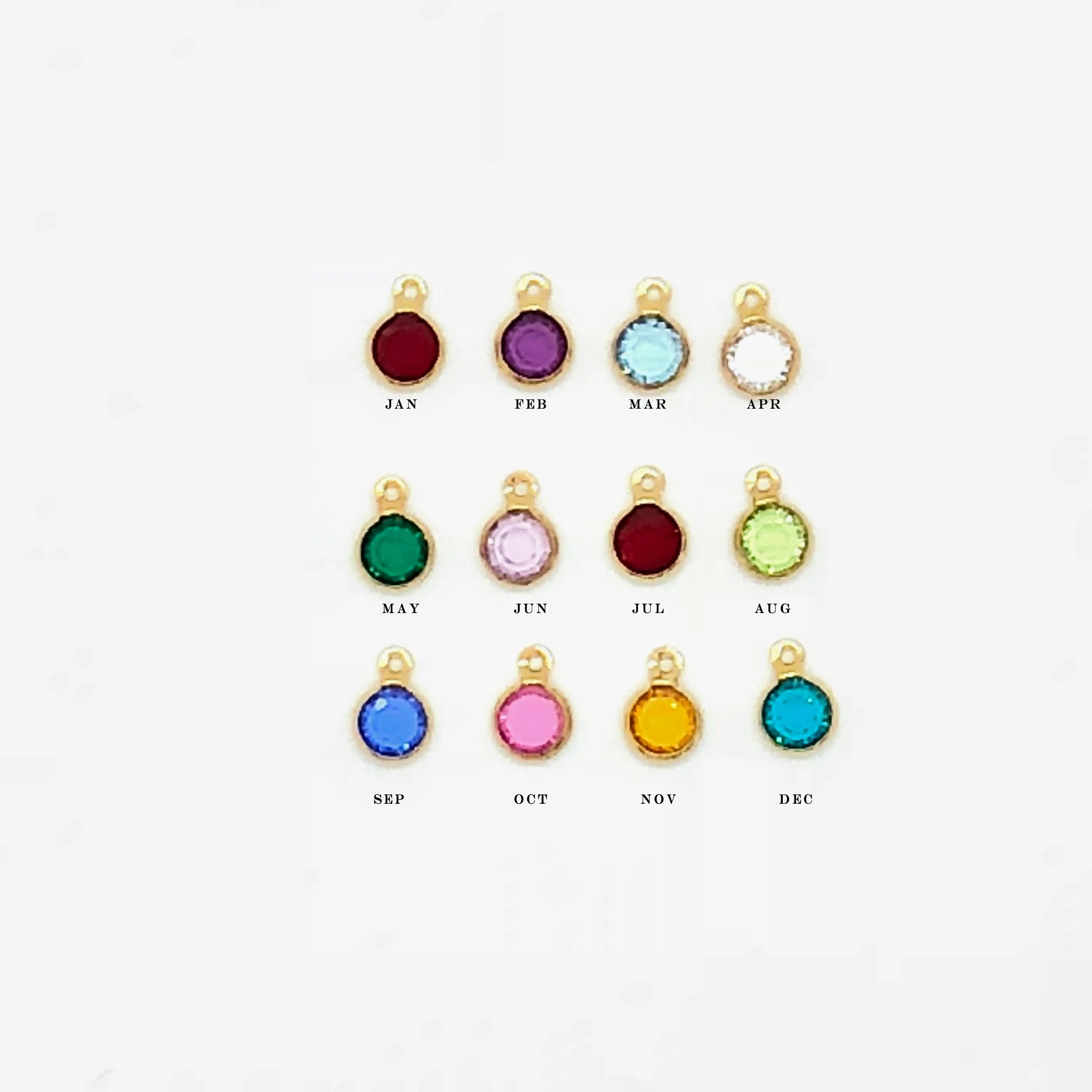 December Turquoise Crystal Birthstone 14K Gold Necklace
