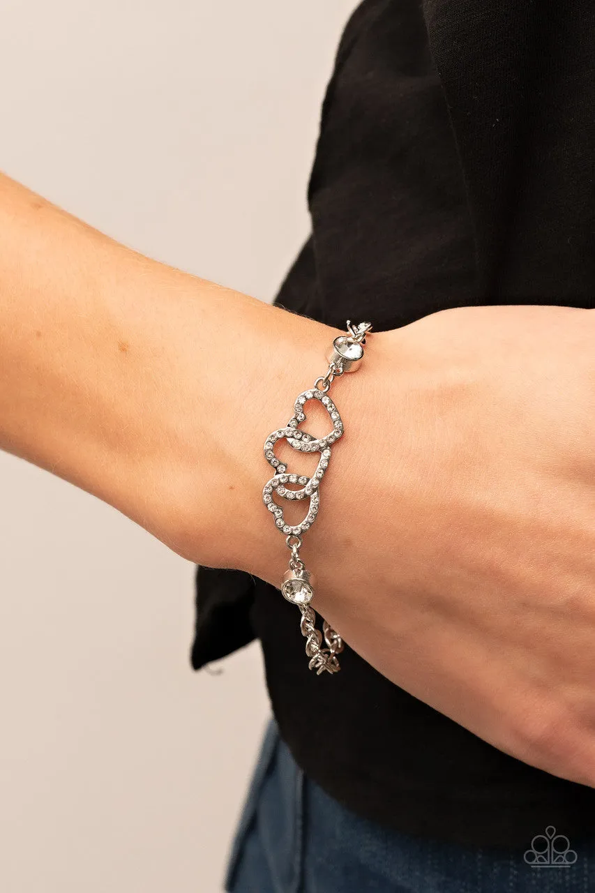 Desirable Dazzle White Paparazzi Bracelet