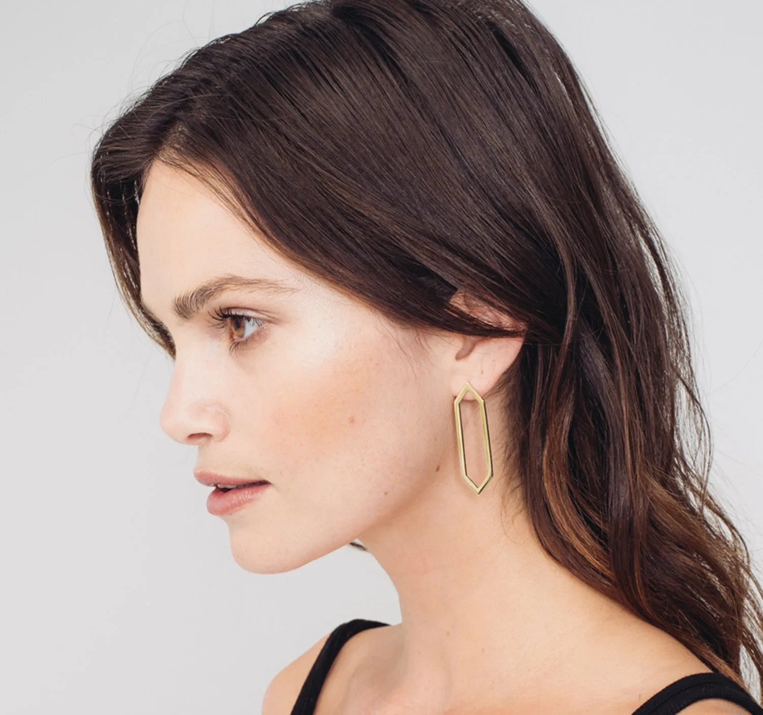 Diamond Large Marquis Earrings | Yellow Gold
