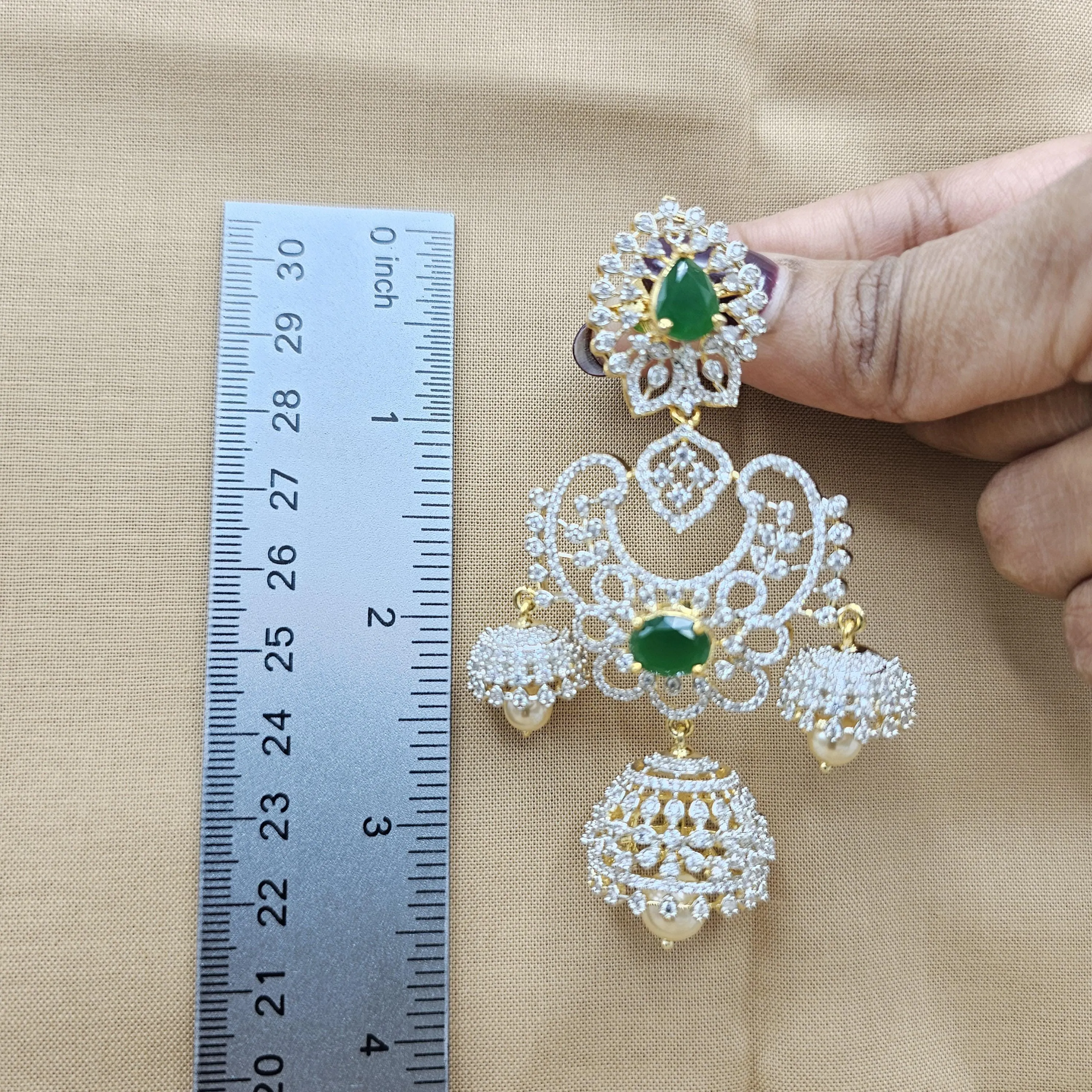DIAMOND TRIPLE JHUMKA