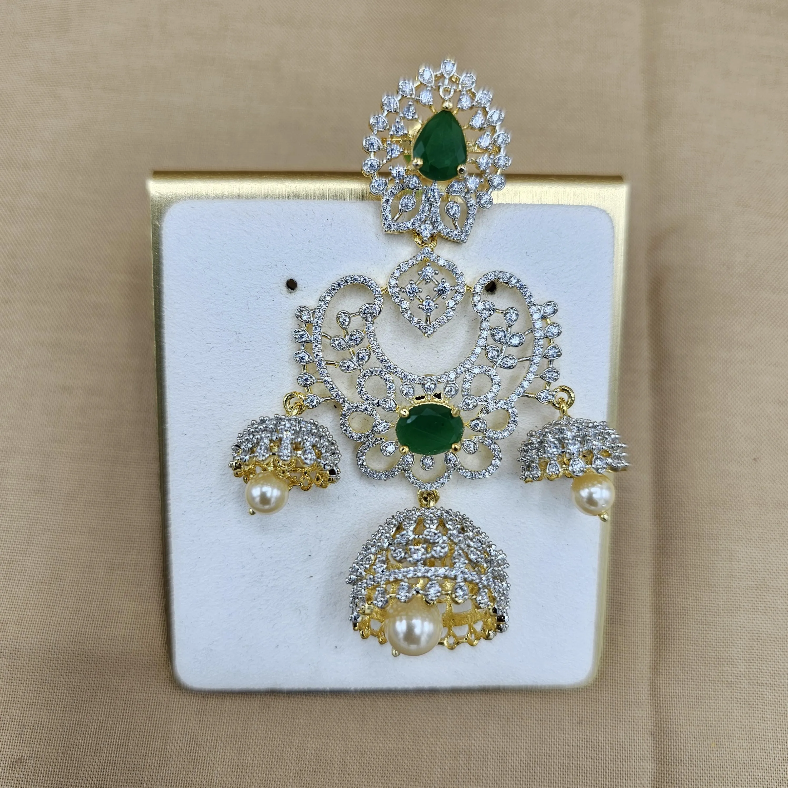 DIAMOND TRIPLE JHUMKA
