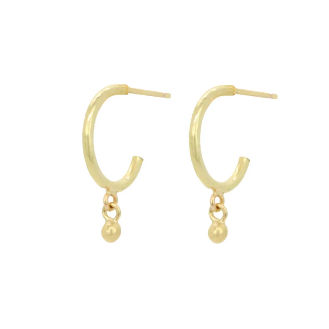 Dot Huggie Earrings
