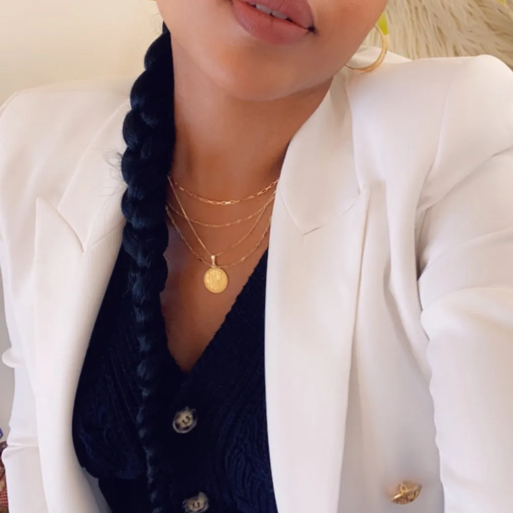 Double Golden Baguette Necklace