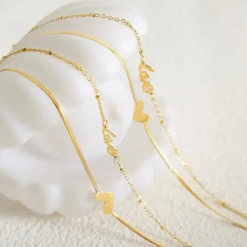 Double-Layer Heart Anklet