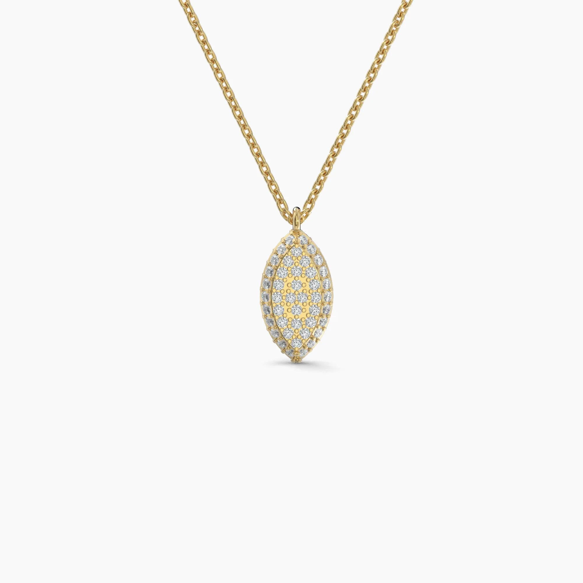 Double Sided Diamond & Sapphire Marquise Shaped AMoré Pavé Necklace