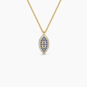 Double Sided Diamond & Sapphire Marquise Shaped AMoré Pavé Necklace