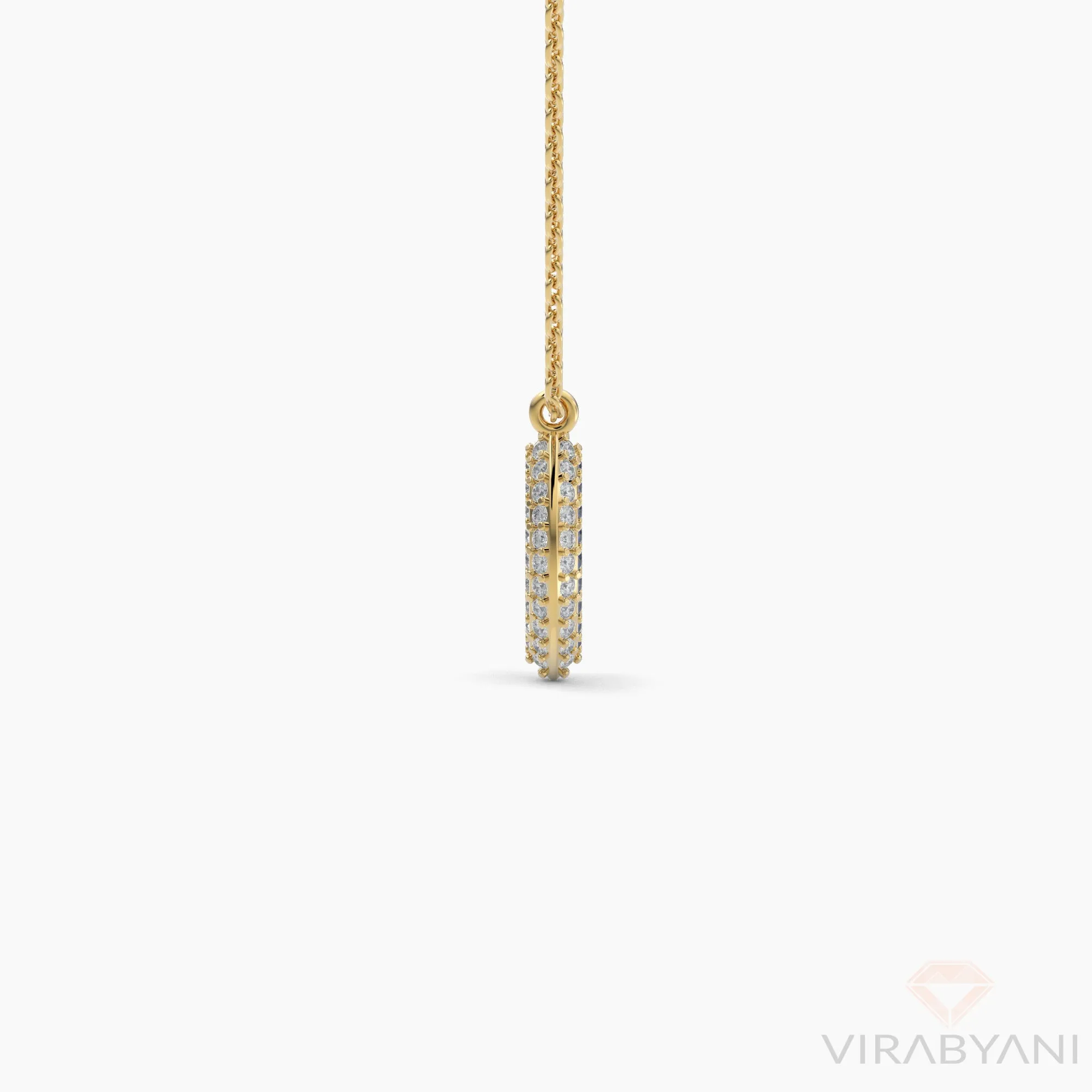 Double Sided Diamond & Sapphire Marquise Shaped AMoré Pavé Necklace