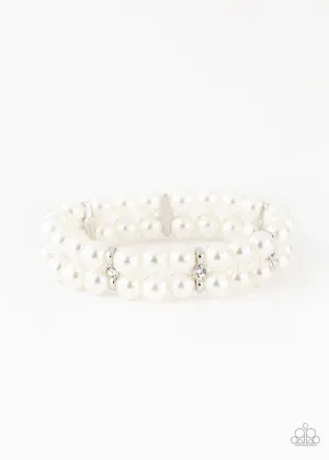 Downtown Debut White Paparazzi Bracelet