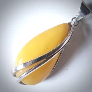 Drop Butterscotch Orange Amber Pendant