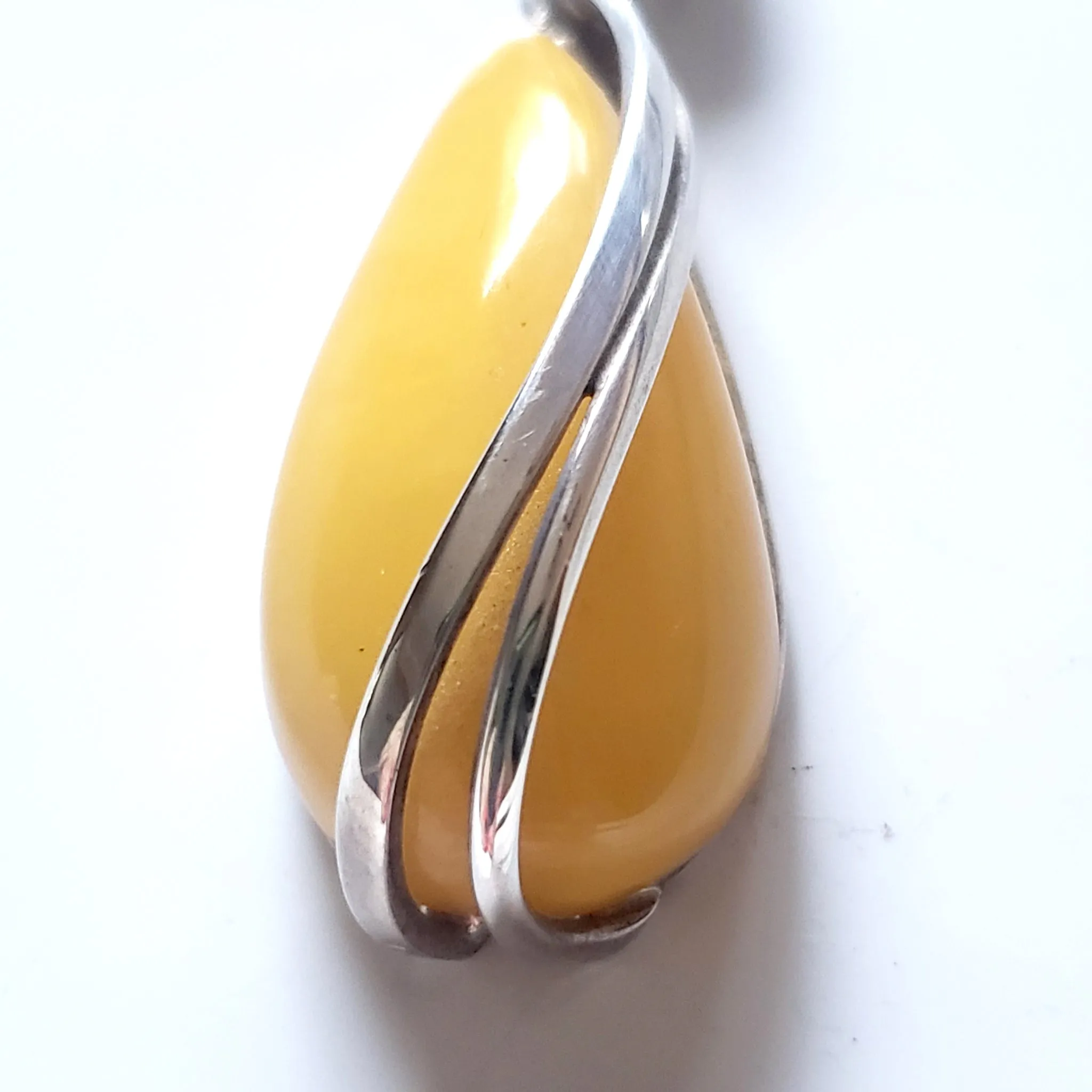 Drop Butterscotch Orange Amber Pendant