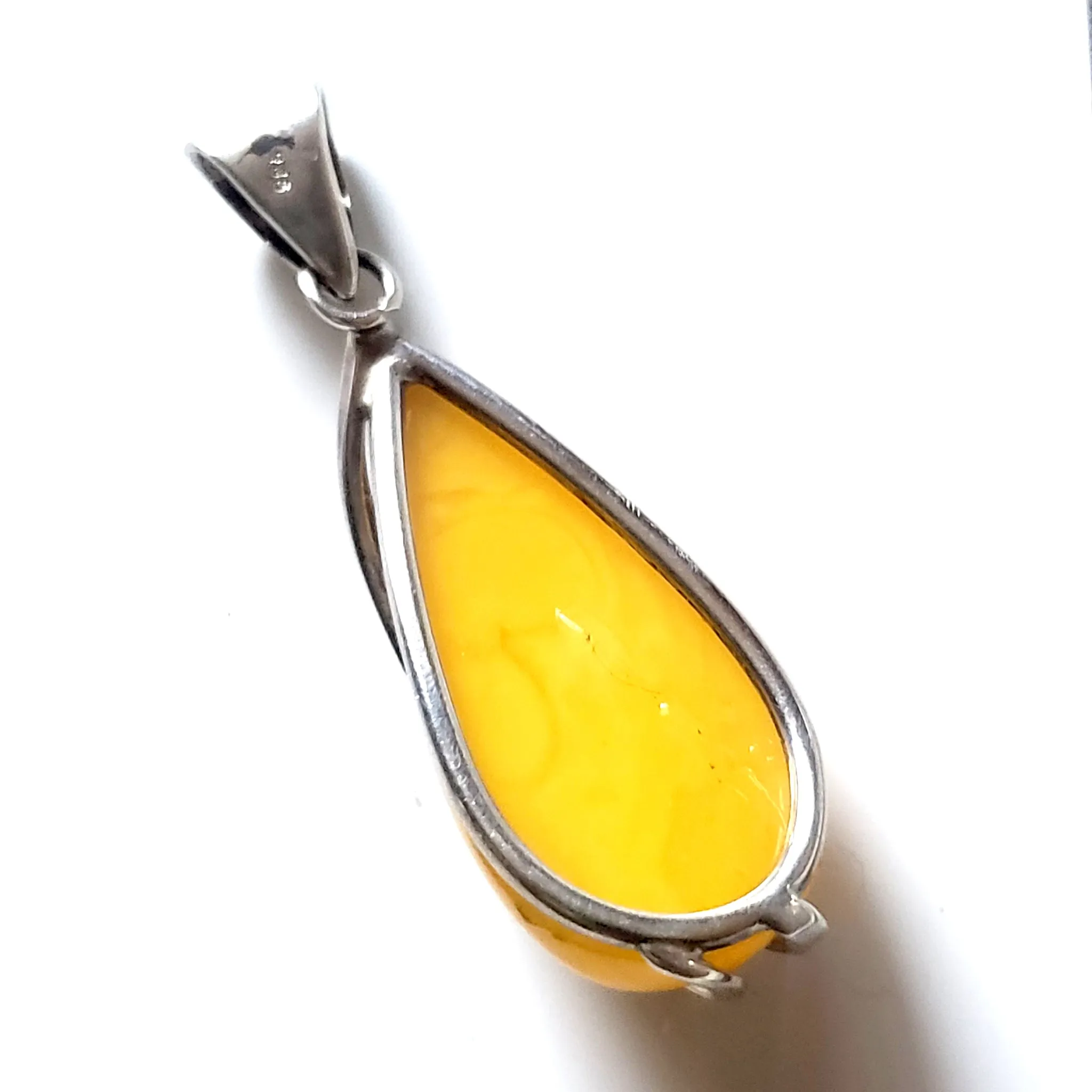 Drop Butterscotch Orange Amber Pendant