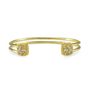 Duplicity Pavé Cuff 10mm - 18K Gold Vermeil   CZ Blanc