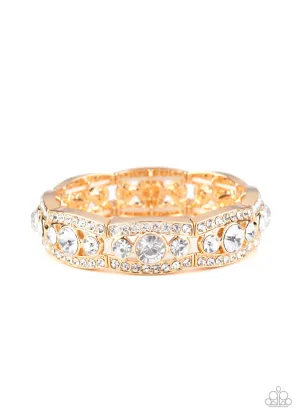 Easy on the ICE Gold Paparazzi Bracelet