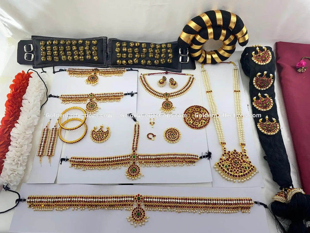 Elegant Bharatanatyam Jewellery Full Set by GoldenCollections BDS-008