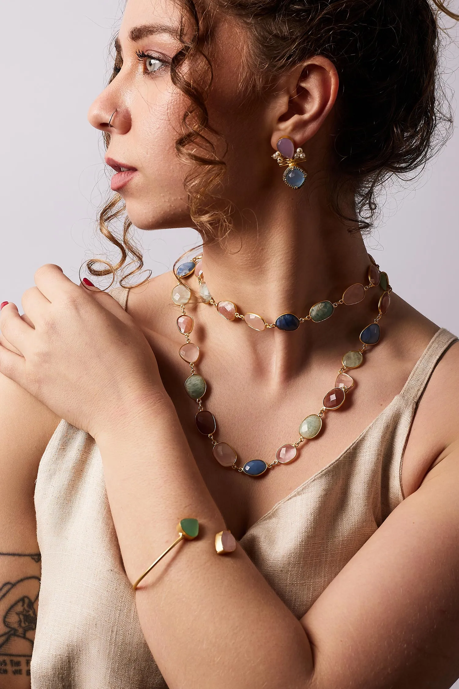 Elegant Brass Necklace - Taleed