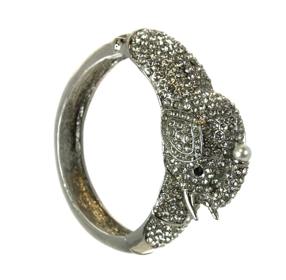 Elephant Cuff Bracelet Silver
