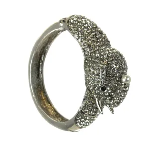 Elephant Cuff Bracelet Silver