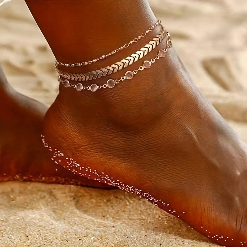 Elephant Sun Boho Alloy Anklet Foot Jewelry Beach Decor