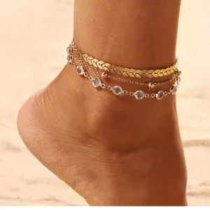 Elephant Sun Boho Alloy Anklet Foot Jewelry Beach Decor
