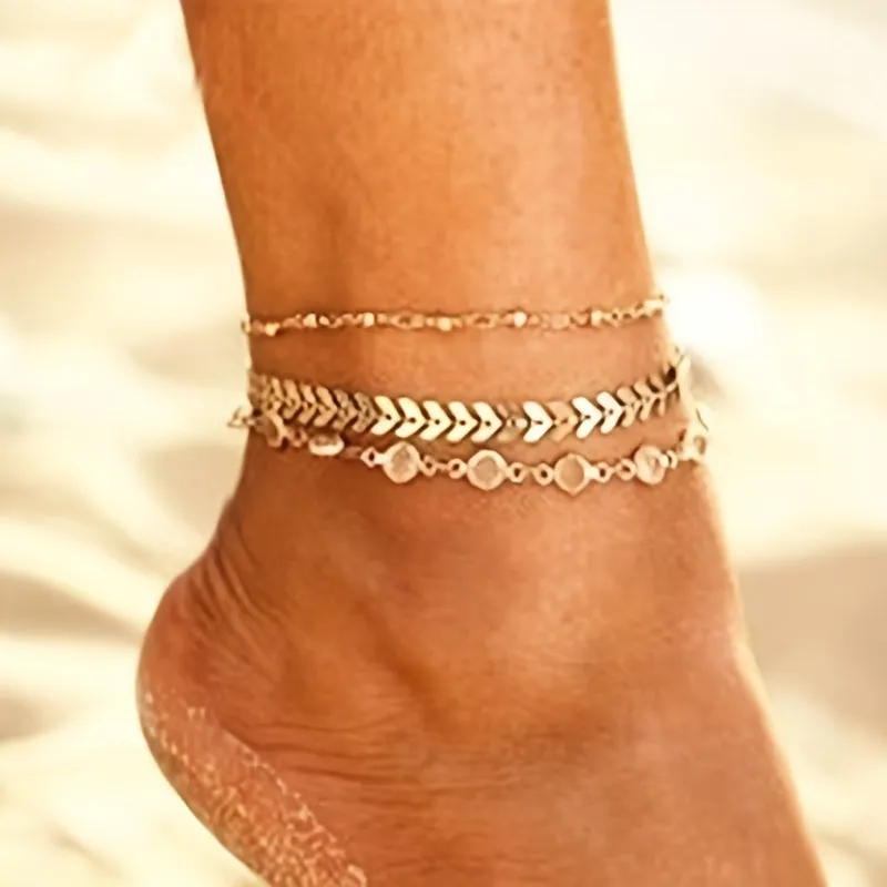 Elephant Sun Boho Alloy Anklet Foot Jewelry Beach Decor