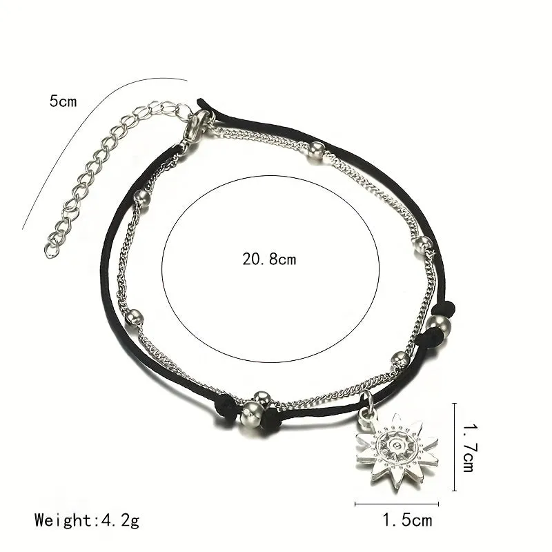 Elephant Sun Boho Alloy Anklet Foot Jewelry Beach Decor