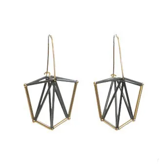 Emilie Pritchard Collection Geometric Shield Earrings