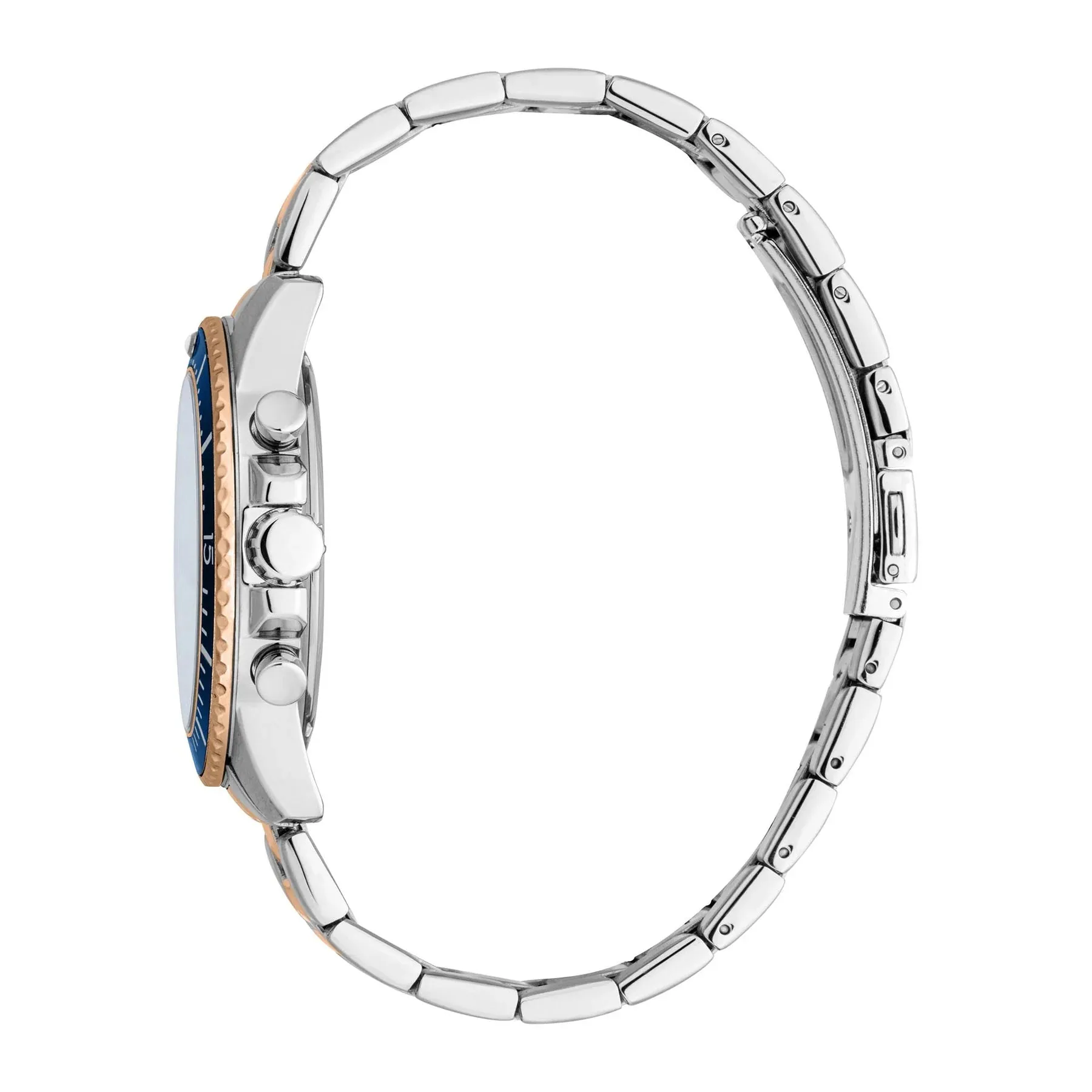 Esprit Hudson Gents Blue Dial Stainlwess Steel Rose Gold Chronograph Watch