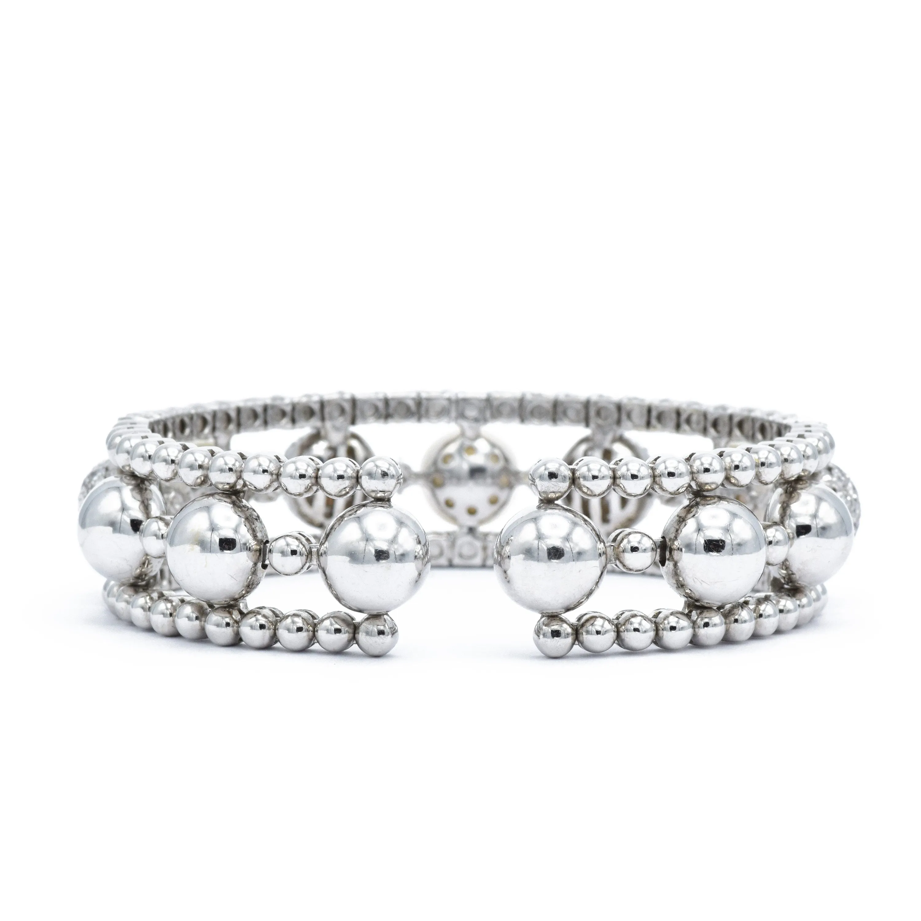 Estate Stefan Hafner Pearl Diamond Bracelet