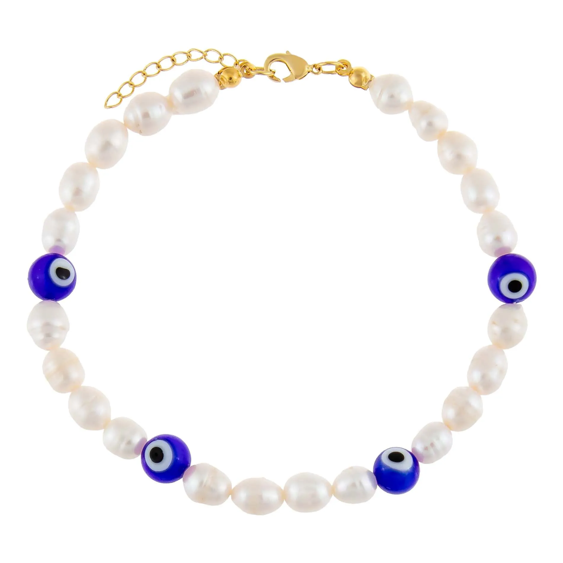 Evil Eye Pearl Anklet