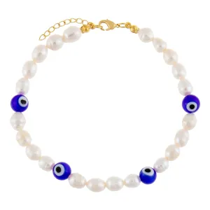 Evil Eye Pearl Anklet